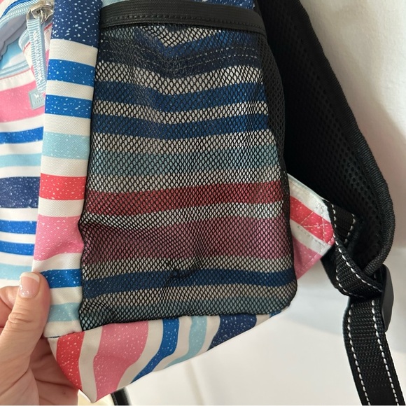 Scout Bag Multi-Pocket Colorful Striped Backpack GUC - Picture 6 of 11